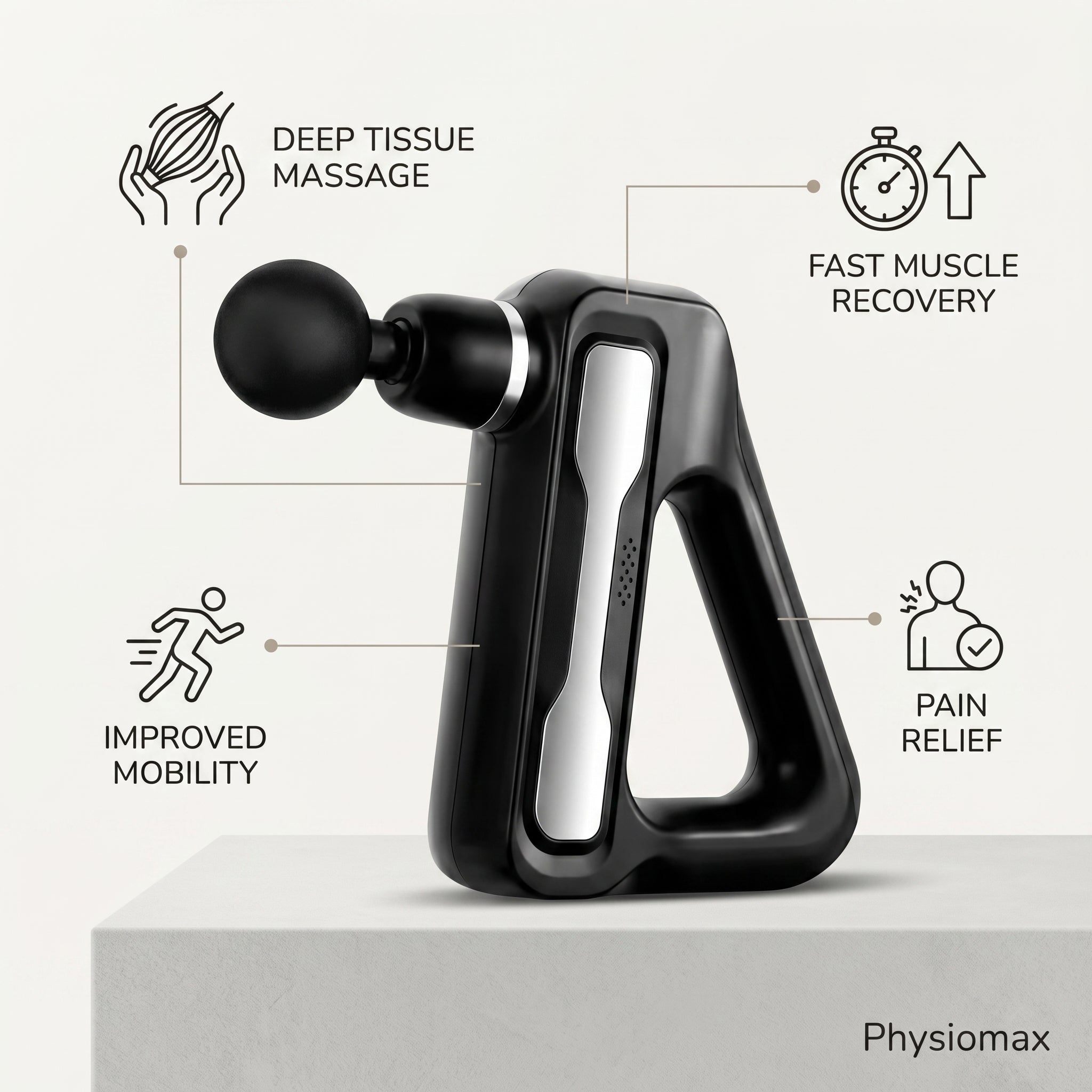 Blueidea Fascial Massage Gun ( 5 Head Massage Gun )