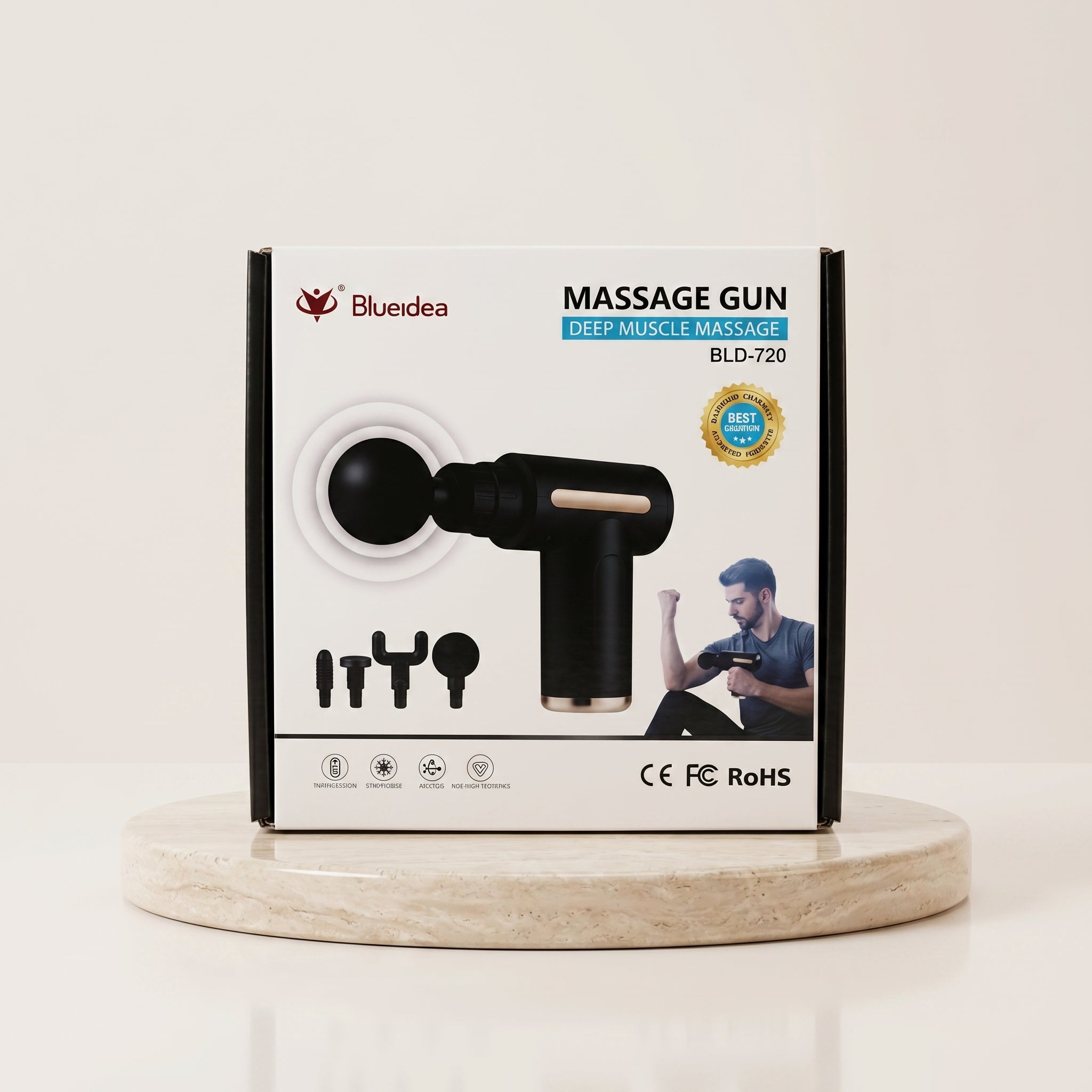 Blueidea Fascial Massage Gun ( 5 Head Massage Gun )